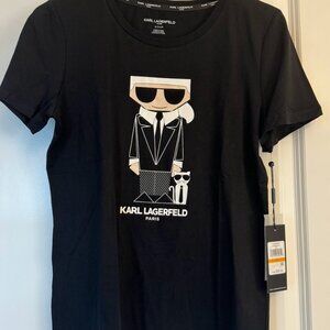 New Womens Karl Lagerfeld Short Sleeve Tee